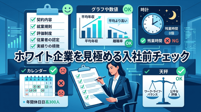 ホワイト企業を見極める入社前チェック
