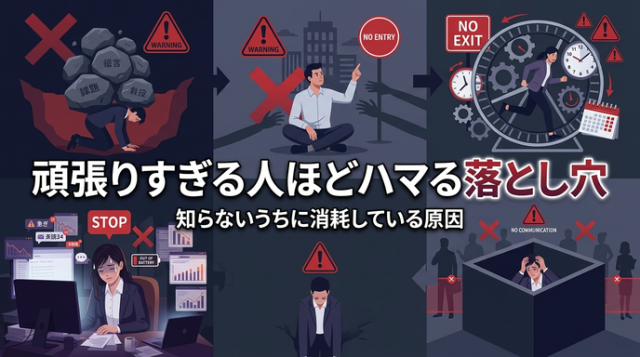  頑張りすぎる人ほどハマる落とし穴