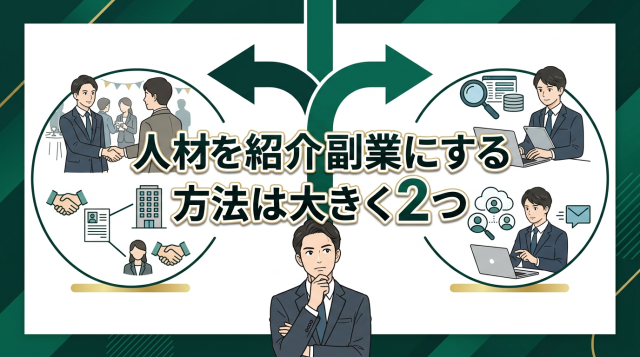 人材紹介を副業にする方法は大きく2つある
