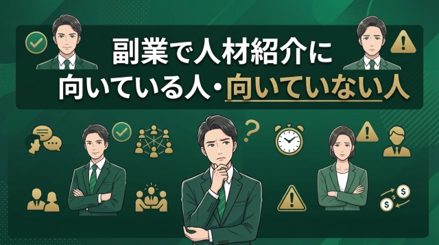 副業で人材紹介に向いている人・向いていない人