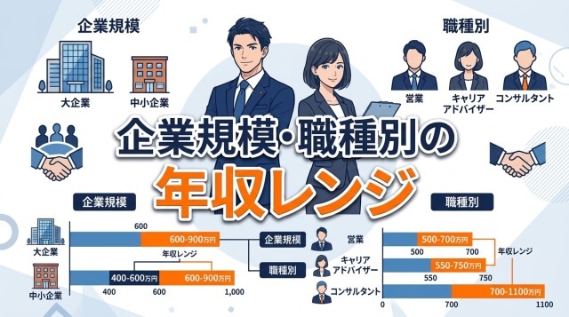 企業規模・職種別の年収レンジ