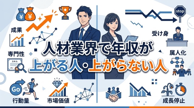 人材業界で年収が上がる人・上がらない人の特徴