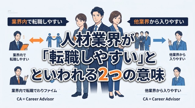 人材業界が「転職しやすい」といわれる2つの意味