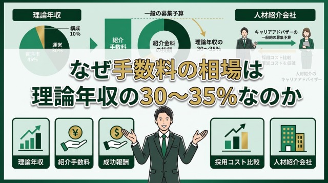 手数料の相場が「理論年収の30〜35%」になる根拠