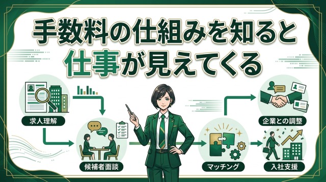 手数料の仕組みを知るとキャリアアドバイザーの仕事が見えてくる