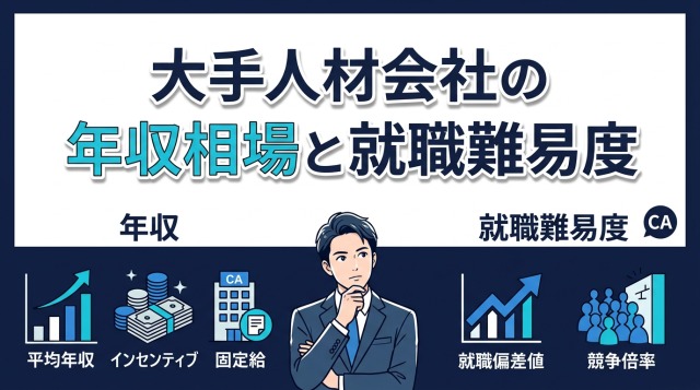 大手人材会社の年収相場と就職難易度