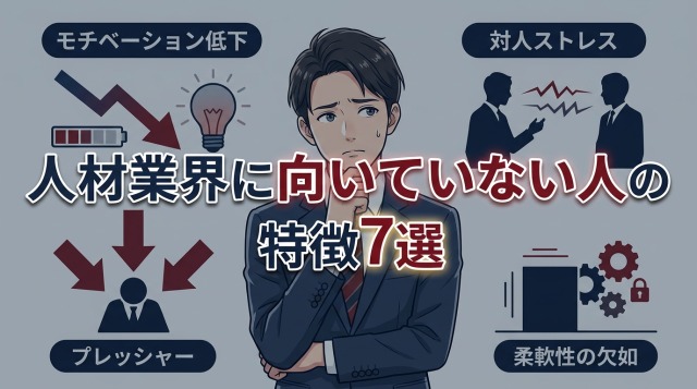 人材業界に向いていない人の特徴7選