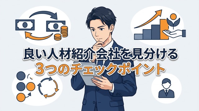 良い人材紹介会社を見分ける3つのチェックポイント