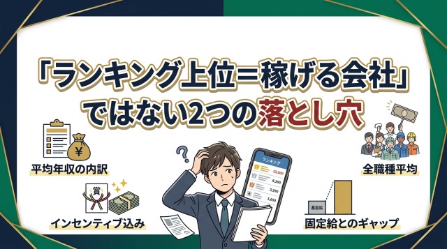 「ランキング上位＝稼げる会社」ではない、2つの落とし穴
