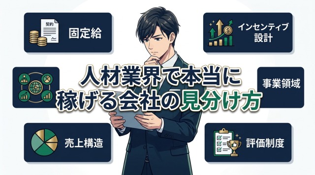 人材業界で「本当に稼げる会社」の見分け方