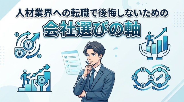 人材業界への転職で後悔しないための会社選びの軸