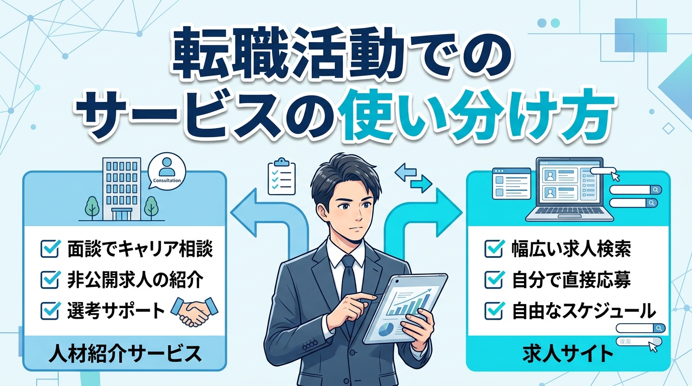 転職活動でのサービスの使い分け方