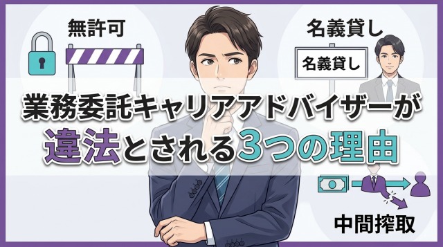 業務委託キャリアアドバイザーが違法とされる3つの理由