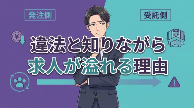 違法と知りながら求人が溢れる理由