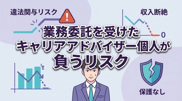 業務委託を受けたキャリアアドバイザー個人が負うリスク