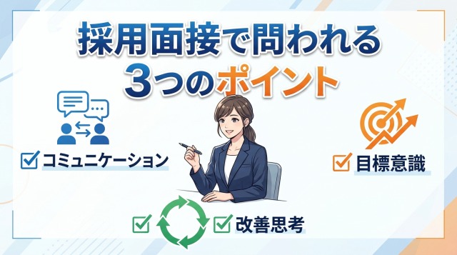 採用面接で問われる3つのポイント
