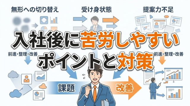 入社後に苦労しやすいポイントと対策