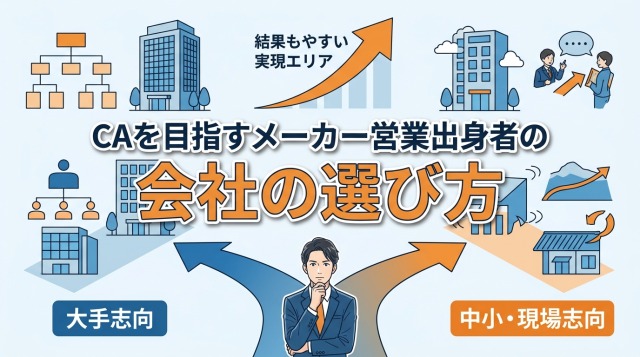 キャリアアドバイザーを目指すメーカー営業出身者の会社の選び方