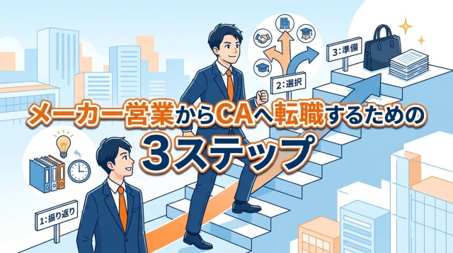 メーカー営業からキャリアアドバイザーへ転職するための3ステップ