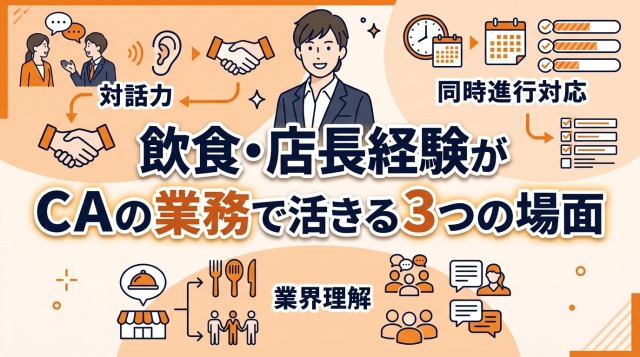 飲食・店長経験がキャリアアドバイザーの業務で活きる3つの場面