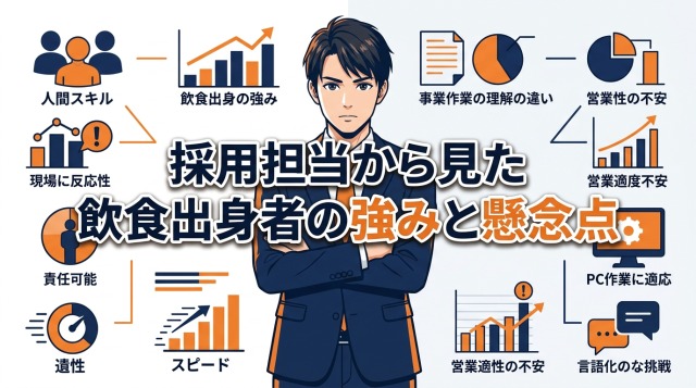 採用担当から見た飲食出身者の強みと懸念点