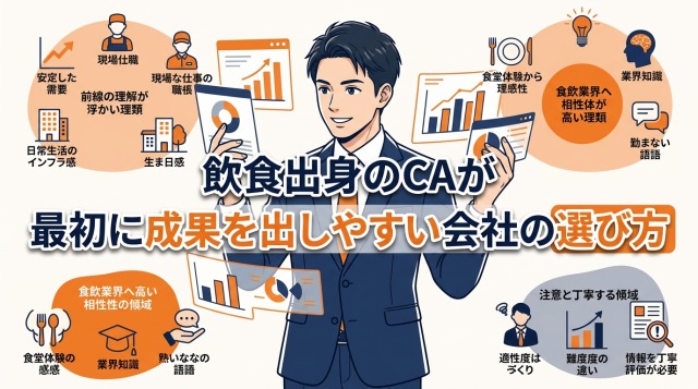 飲食出身のキャリアアドバイザーが最初に成果を出しやすい会社の選び方