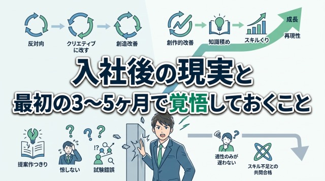 入社後の現実と最初の3〜5ヶ月で覚悟しておくこと
