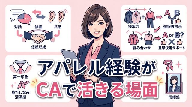 アパレル経験がキャリアアドバイザーで活きる場面