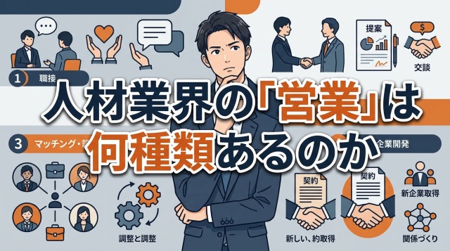 人材業界の「営業」は何種類あるのか