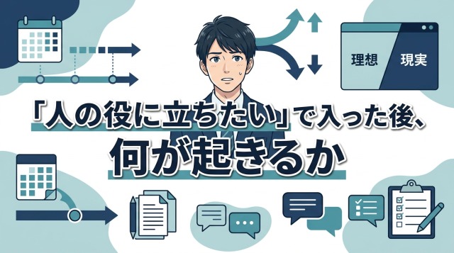 「人の役に立ちたい」で入った後、何が起きるか