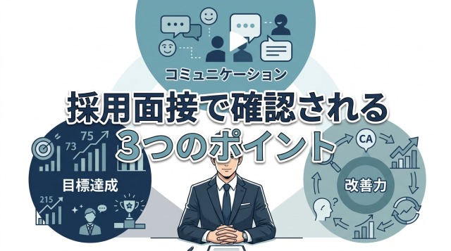 採用面接で確認される3つのポイント