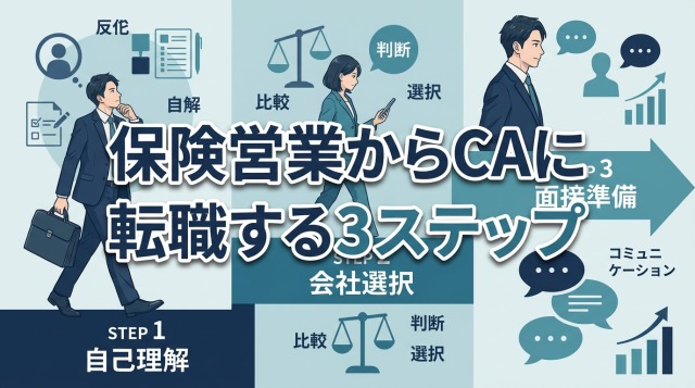 保険営業からキャリアアドバイザーに転職する3ステップ
