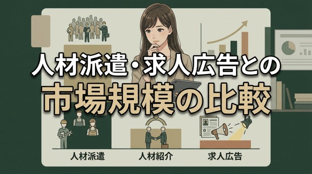 人材派遣・求人広告との市場規模の比較