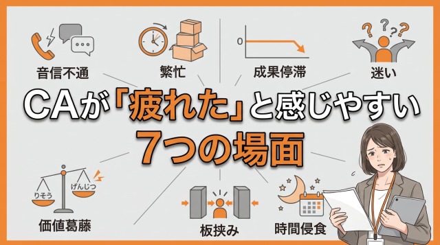 キャリアアドバイザーが「疲れた」と感じやすい7つの場面