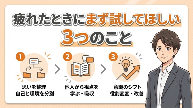 疲れたときにまず試してほしい3つのこと