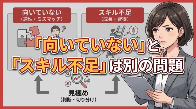「向いていない」と「スキル不足」は別の問題