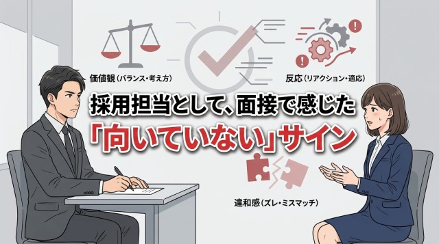 採用担当として、面接で感じた「向いていない」サイン