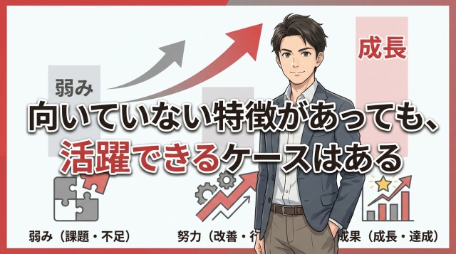 向いていない特徴があっても、活躍できるケースはある