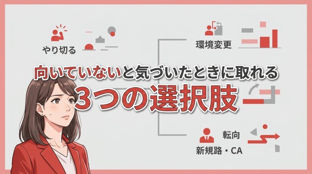 向いていないと気づいたときに取れる3つの選択肢