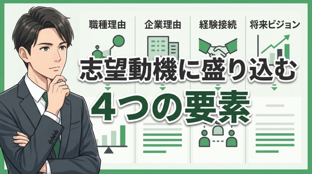 志望動機に盛り込む4つの要素