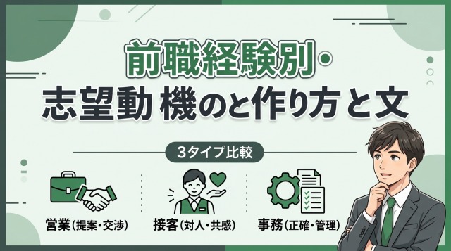 前職経験別・志望動機の作り方と例文