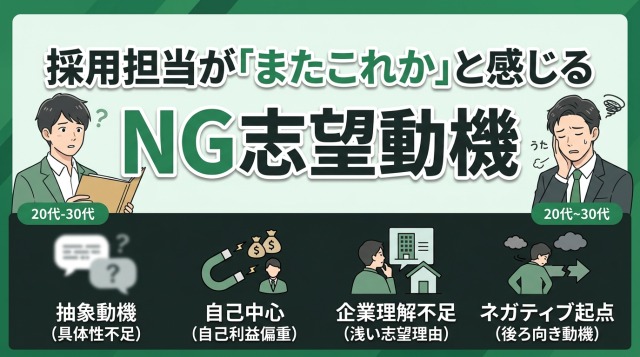 採用担当が「またこれか」と感じるNG志望動機