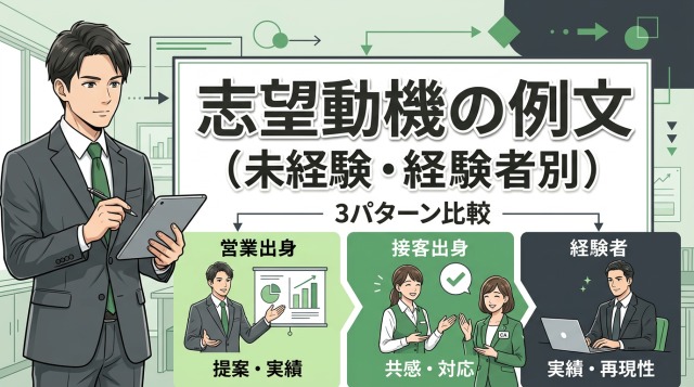 志望動機の例文（未経験・経験者別）