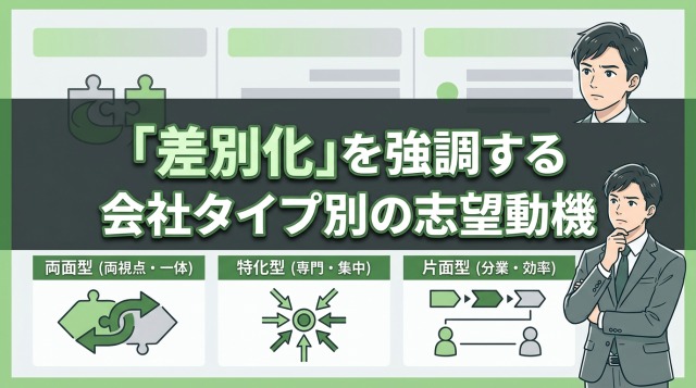 「なぜこの会社か」を差別化する会社タイプ別の志望動機