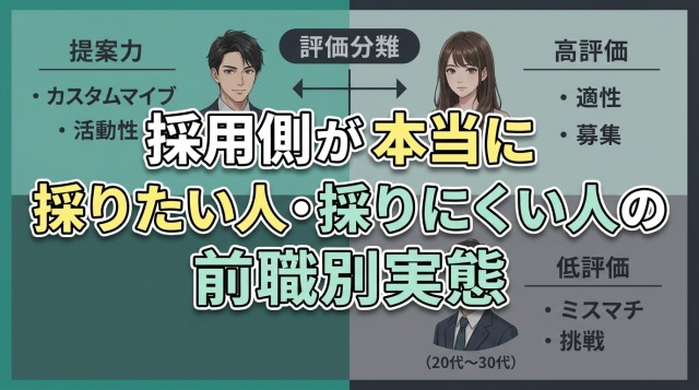 採用側が本当に採りたい人・採りにくい人の前職別実態