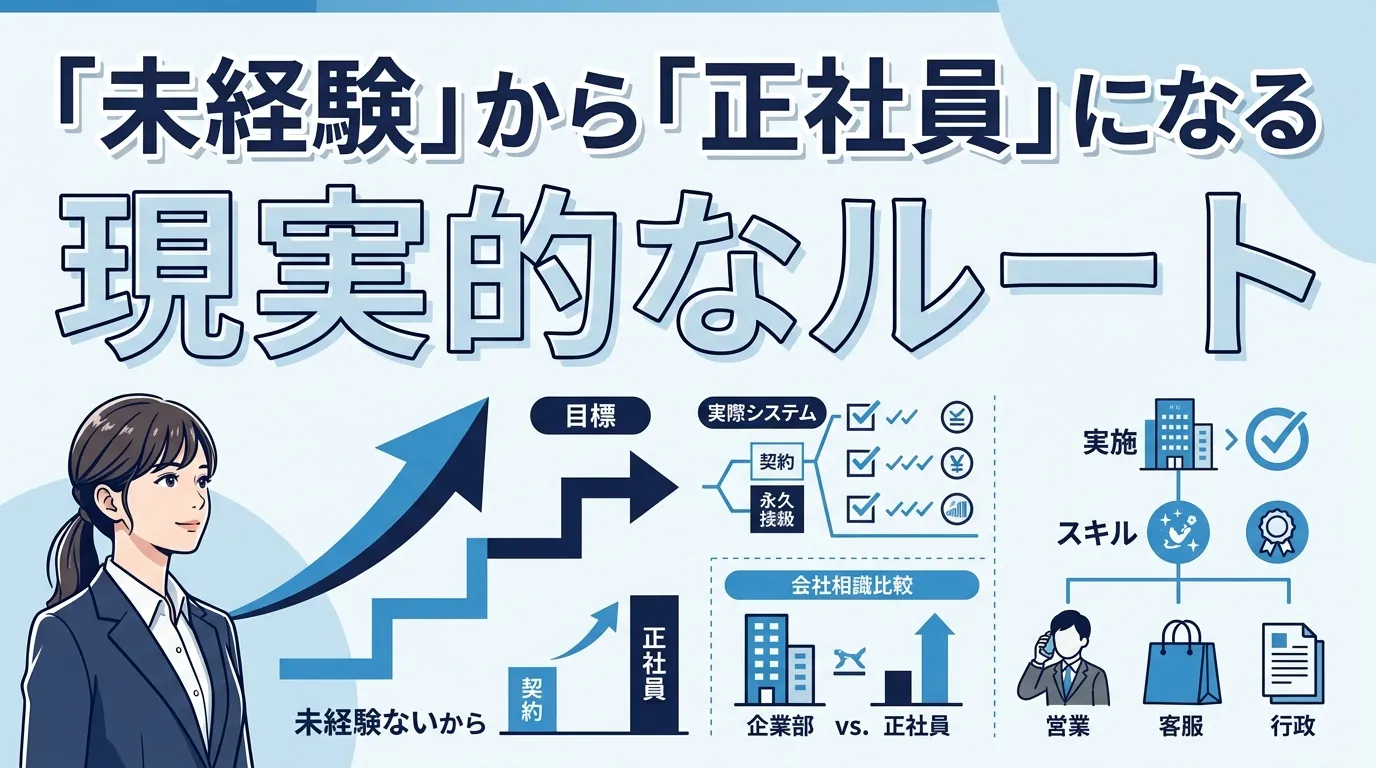 未経験からキャリアアドバイザーの正社員になる現実的なルート