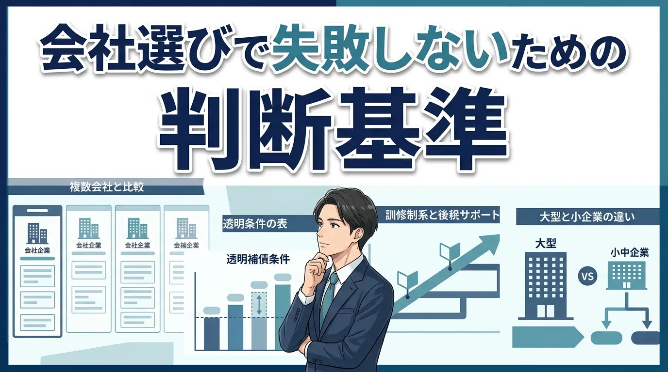会社選びで失敗しないための判断基準