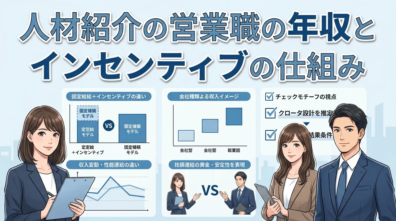 人材紹介の営業職の年収とインセンティブの仕組み