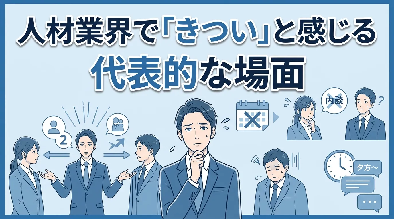人材業界で「きつい」と感じる代表的な場面