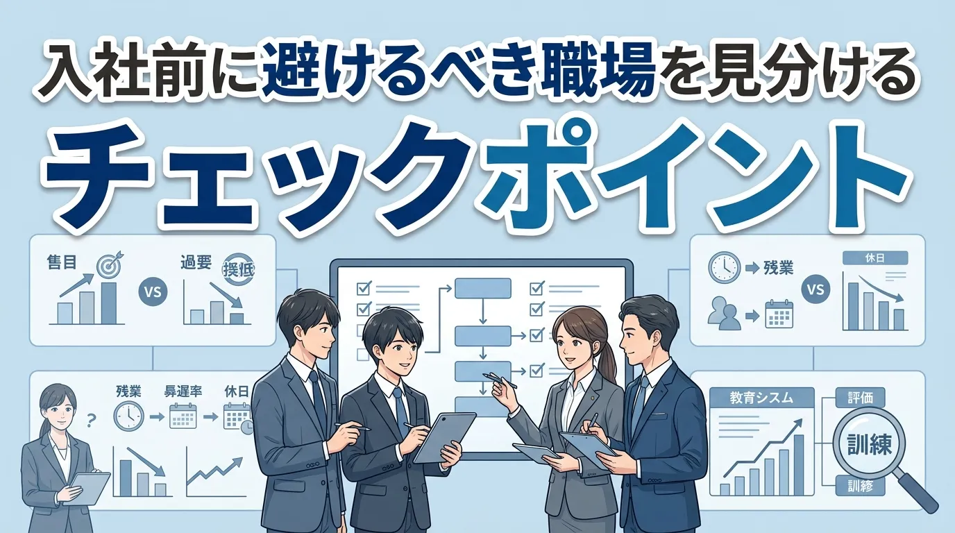 入社前に避けるべき職場を見分けるチェックポイント